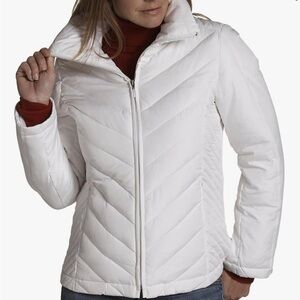 Kenneth Cole Reaction White Puffer Jacket Quilted Winter Wear